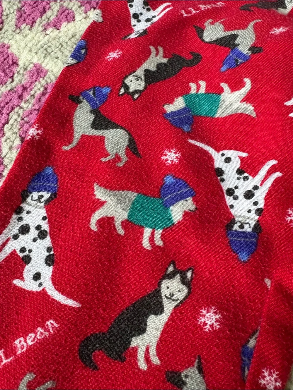 L.L. Bean Flannel Dog Print Pajama Pants Toddler 3T